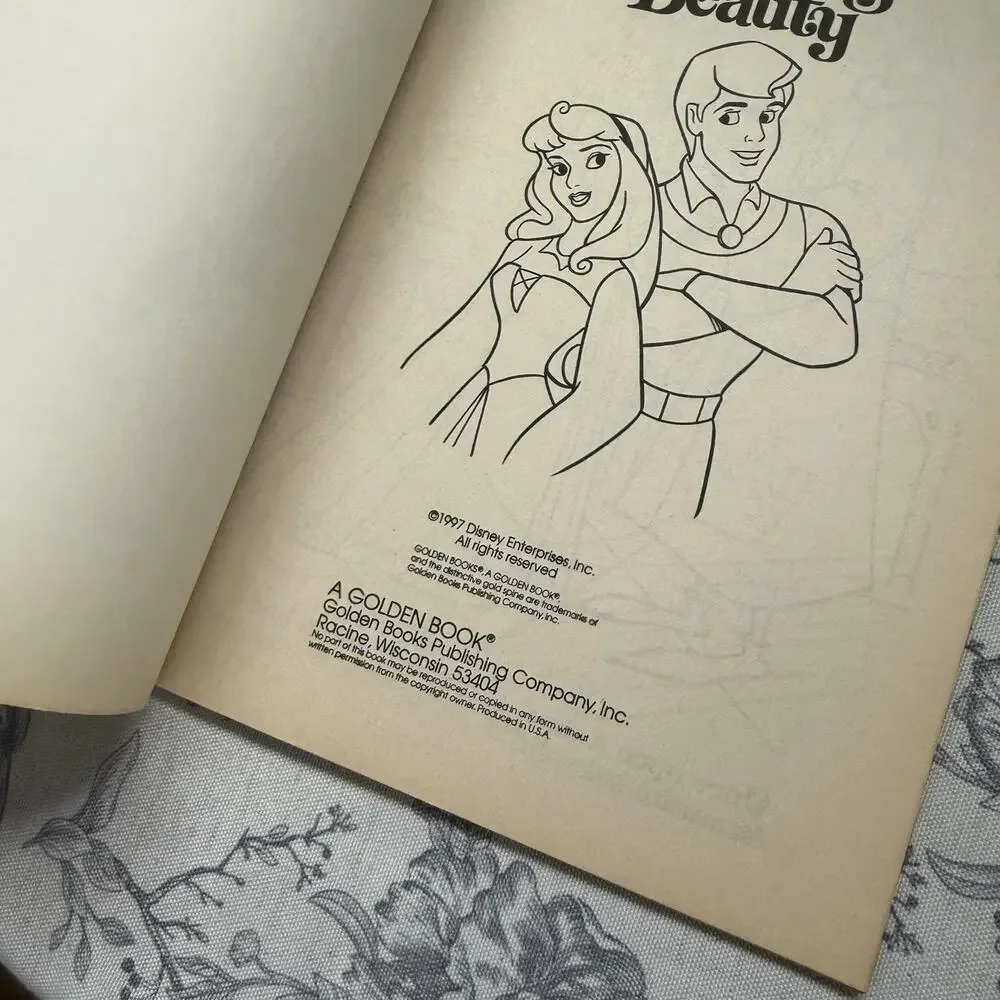 New Vtg Sleeping Beauty Coloring Book Disney Golden Books Video Promo 1997